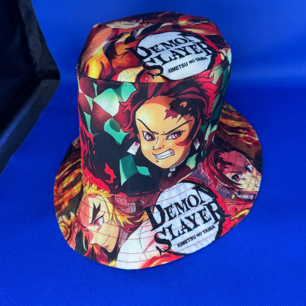 Demon Slayer Kimetsu no Yaiba Reversible Bucket Hat Tanjiro Rengoku Inosuke Cos